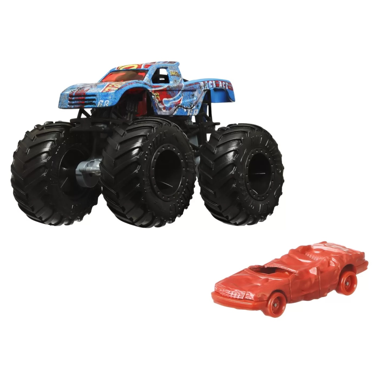 Hot Wheels Monster Truck Si Masinuta Metalica Race Ace - 2 | YEO