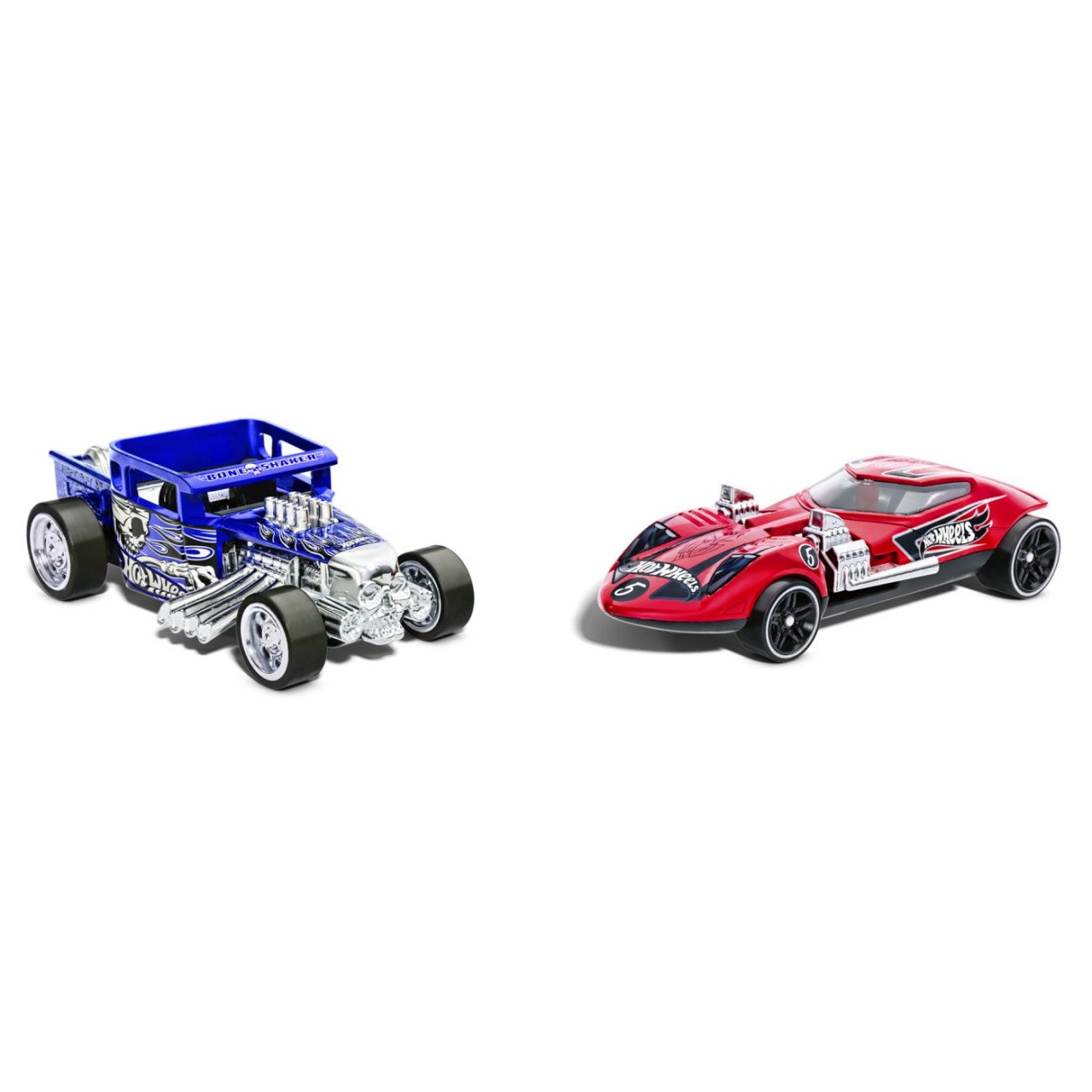 Hot Wheels Set 2 Masinute Metalice Pull Back Bone Shaker Si Twin Mill 1:43 - 2 | YEO