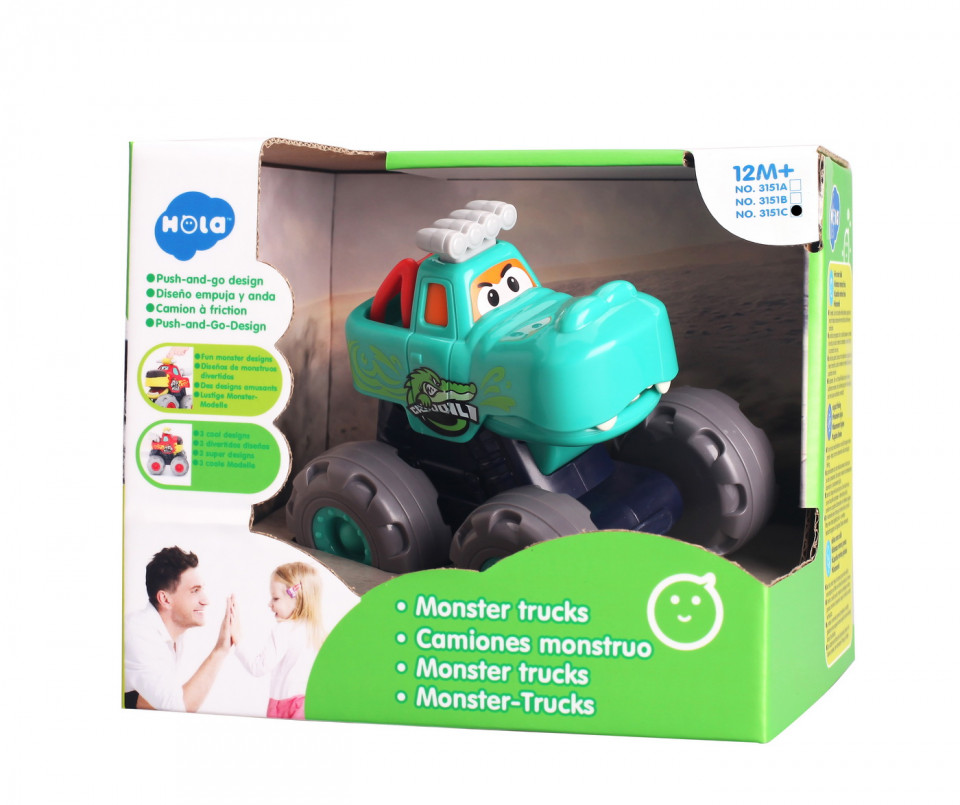 Masinuta Bebe Monster Truck Crocodilul - 1 | YEO