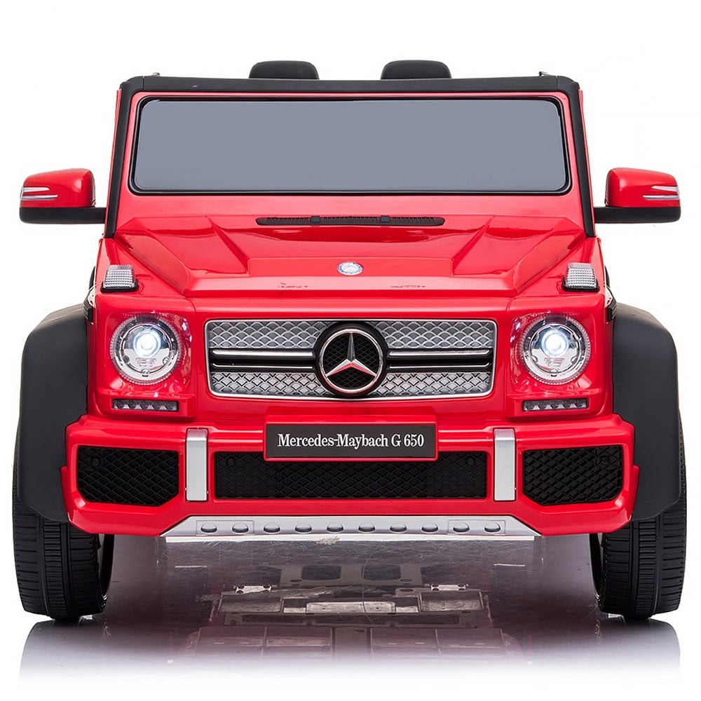 Masinuta electrica Chipolino SUV Mercedes Maybach G650 red cu scaun din piele si roti EVA - 1 | YEO