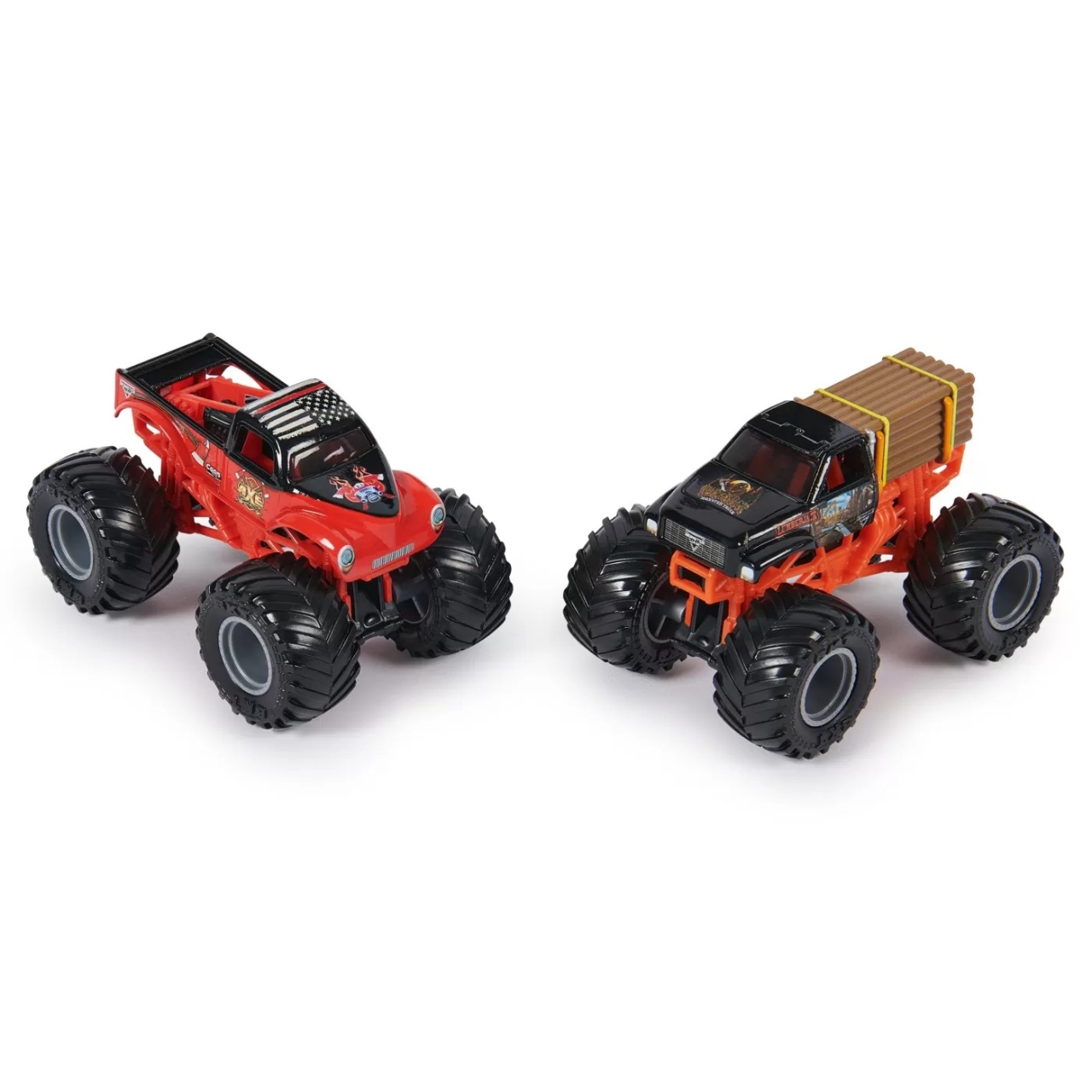 Monster Jam Set 2 Masinute Metalice Lumberjack Si Axe Scara 1:64 - 1 | YEO