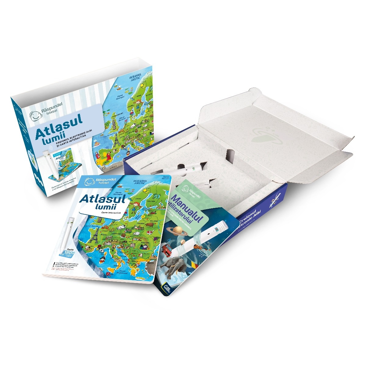 Pachet Raspundel Istetel, creion si carte Atlasul lumii, 2.0 - 1 | YEO