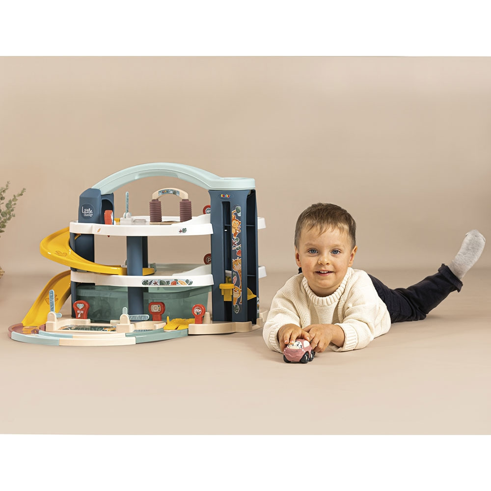 Pista de masini Smoby Big Garage cu masinuta si elicopter - 3 | YEO