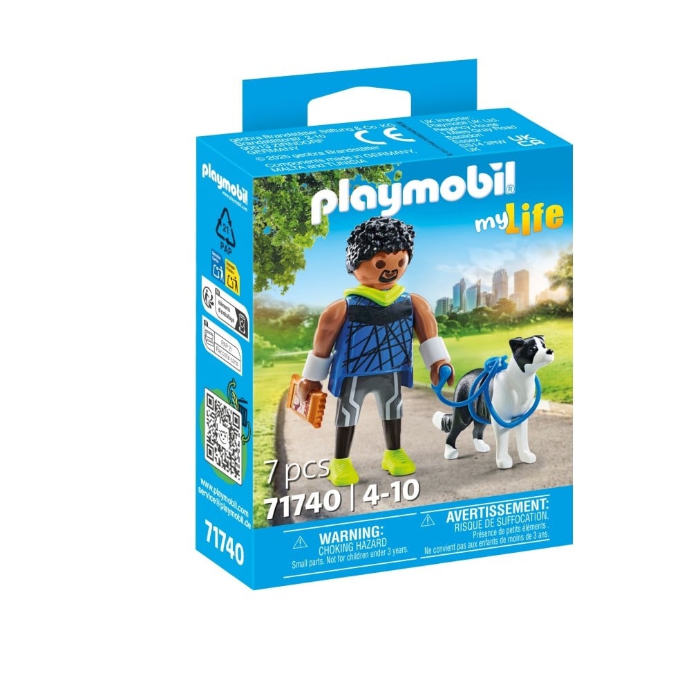 Playmobil - Figurina alergator cu animalut de colectie caine Border Collie - 1 | YEO