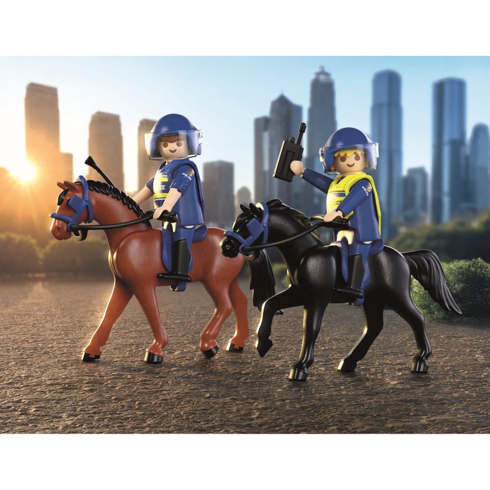 Playmobil - Jucarie de rol Echipaj de politie calare - 3 | YEO
