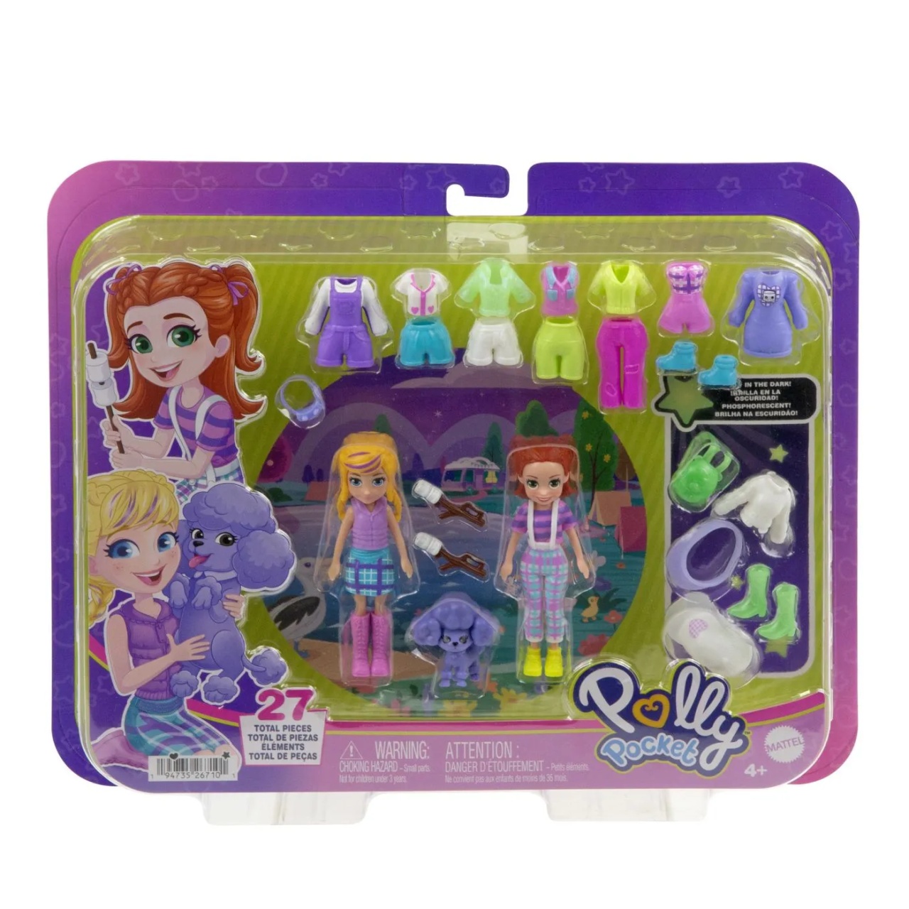 Polly Pocket Set 2 Papusi Si Accesorii 27 Piese