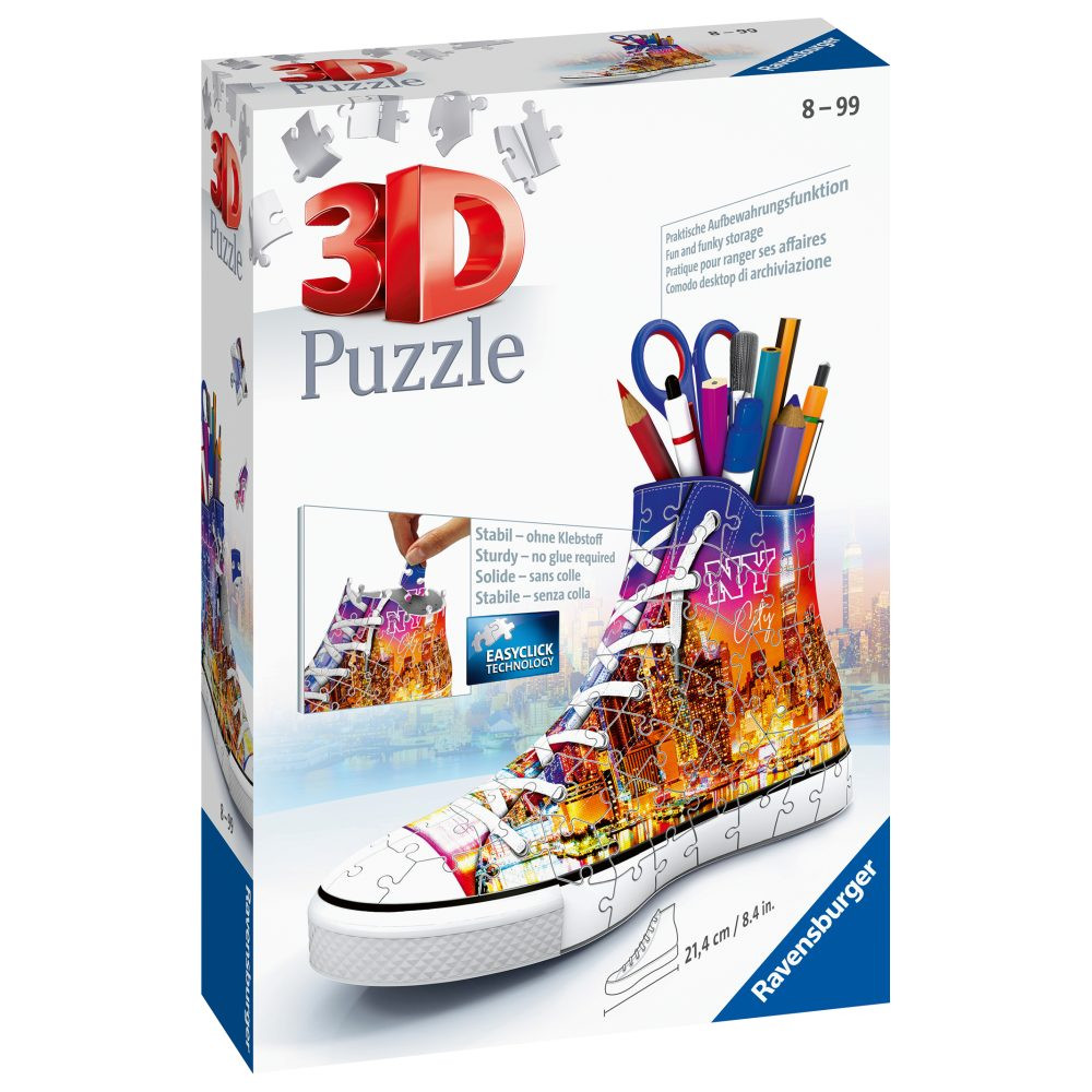 Puzzle 3D suport pixuri sneaker New York 108 piese - 2 | YEO