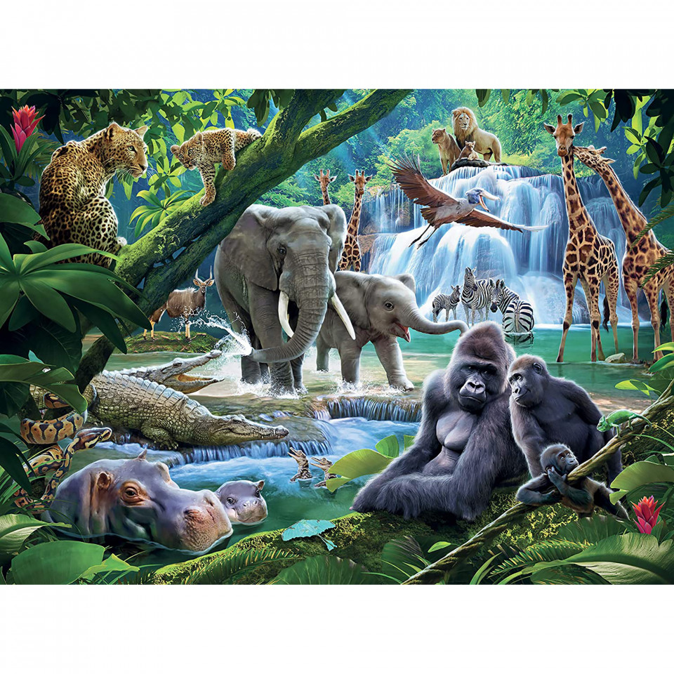 Puzzle Animale Din Jungla, 100 Piese - 2 | YEO