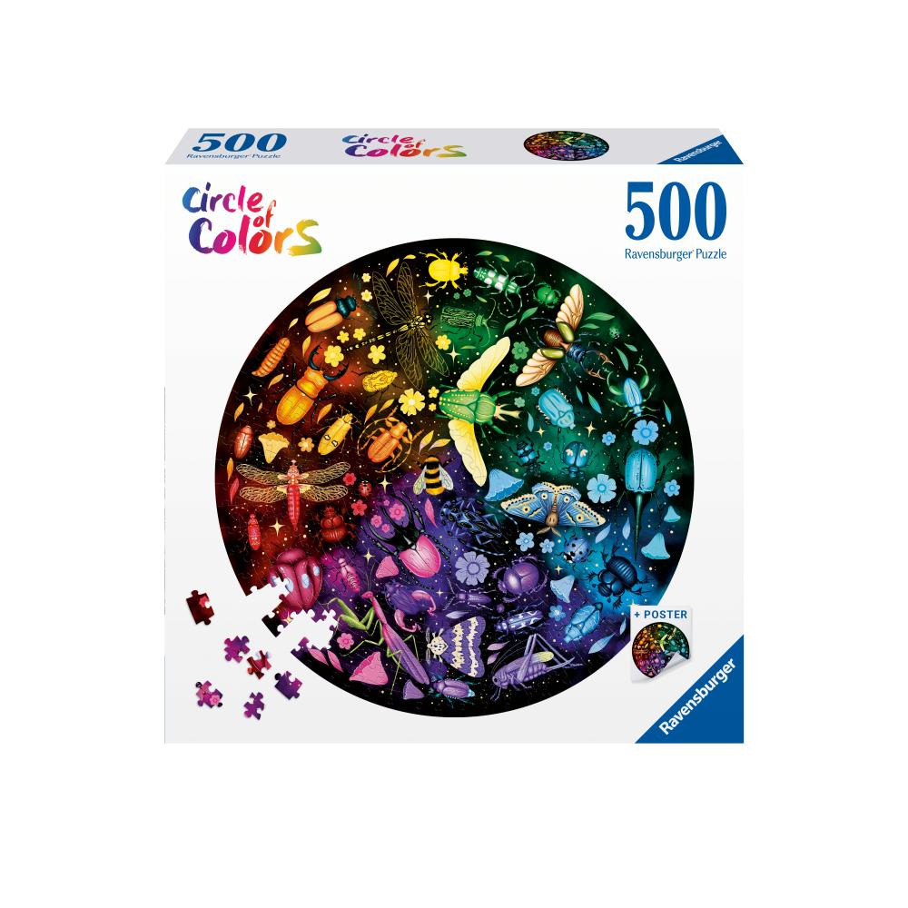 Puzzle cerc insecte 500 piese