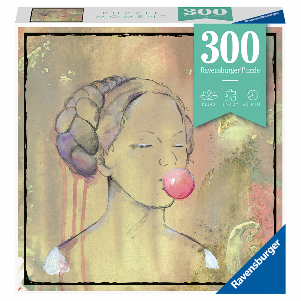 Puzzle Doamna Cu Balon Din Guma, 300 Piese - 1 | YEO