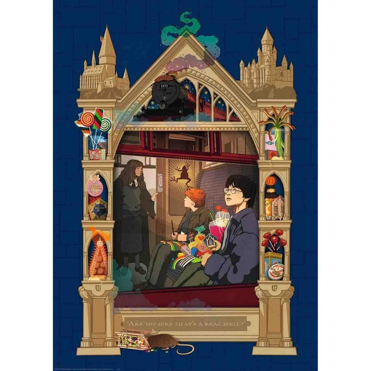 Puzzle Harry Potter Catre Hogwarts, 100 Piese - 1 | YEO