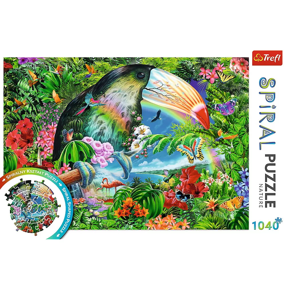 Puzzle Trefl Spiral 1040 Piese Animale Tropicale - 2 | YEO