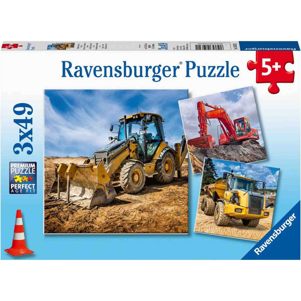 Puzzle Utilaje Constructii, 3X49 Piese