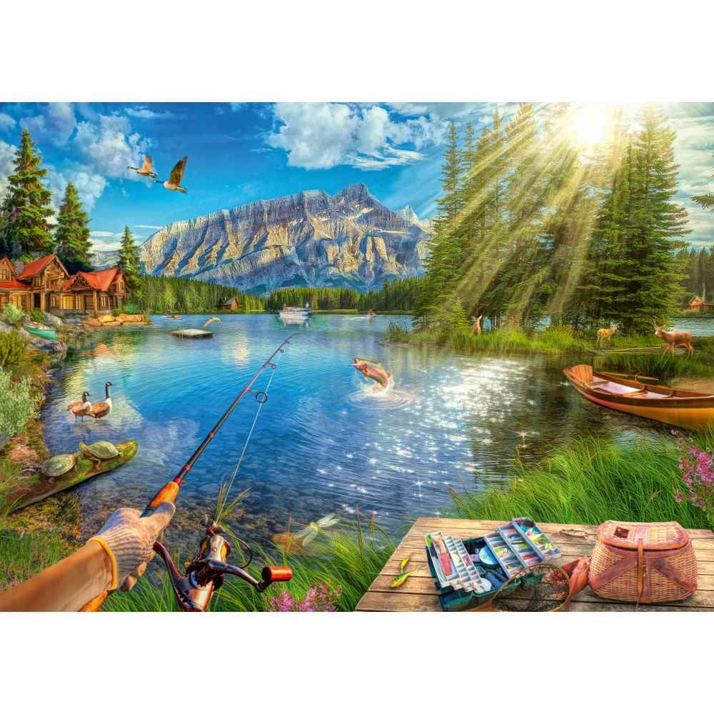 Puzzle viata la lac 1000 piese - 1 | YEO