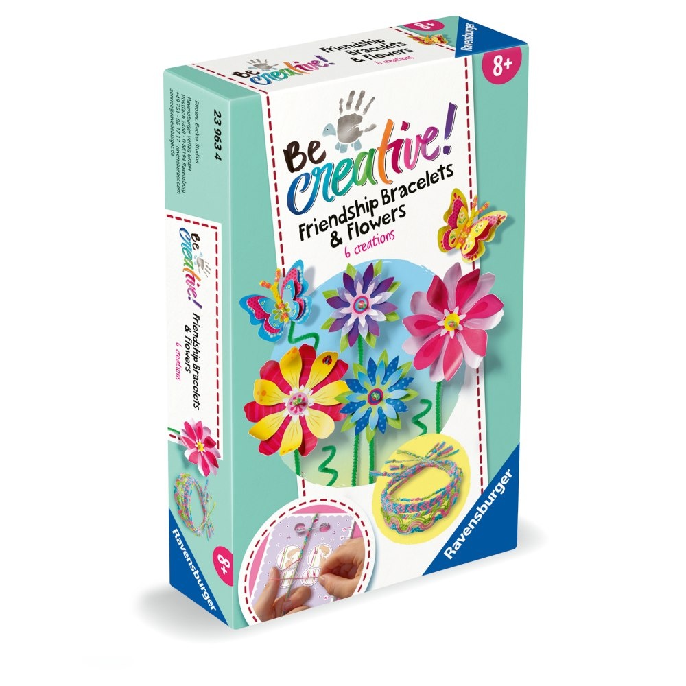 Ravensburger - Be Creative Set mini de creatie flori si bratari - 1 | YEO