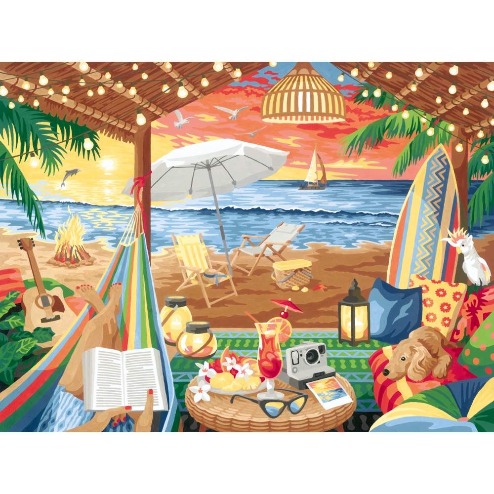 Ravensburger - CreArt pictura pe numere pentru adulti cabana cozy - 2 | YEO