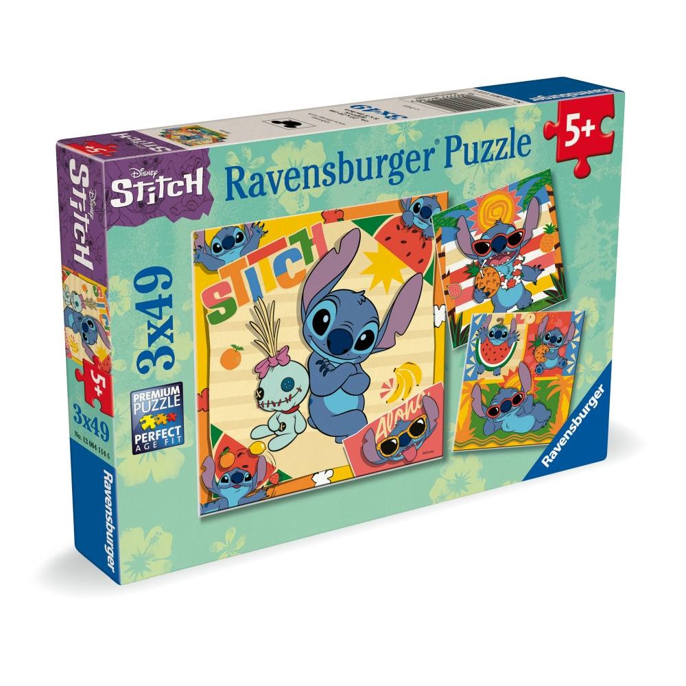 Ravensburger - Puzzle Disney Stitch 3x49 piese