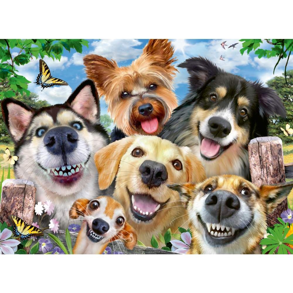 Ravensburger - Puzzle selfie cu catelusi 500 piese design nou - 1 | YEO