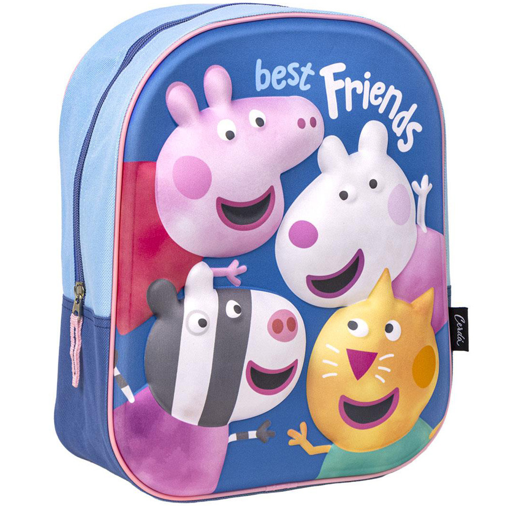 Rucsac 3D Peppa Pig Best Friends, 25x31x10 cm