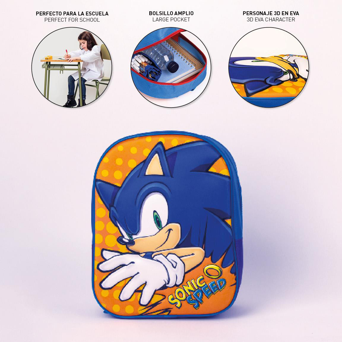 Rucsac 3D Sonic Speed, 25x31x10 cm - 3 | YEO