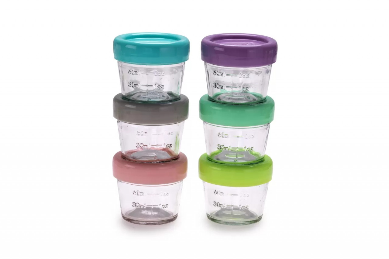 Set 6 Recipiente Sticla Pentru Hrana Bebe, Melii, 118 Ml