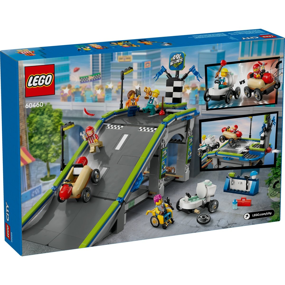 Set LEGO City - Fara limite: Rampa pentru curse de masini (60460) - 3 | YEO