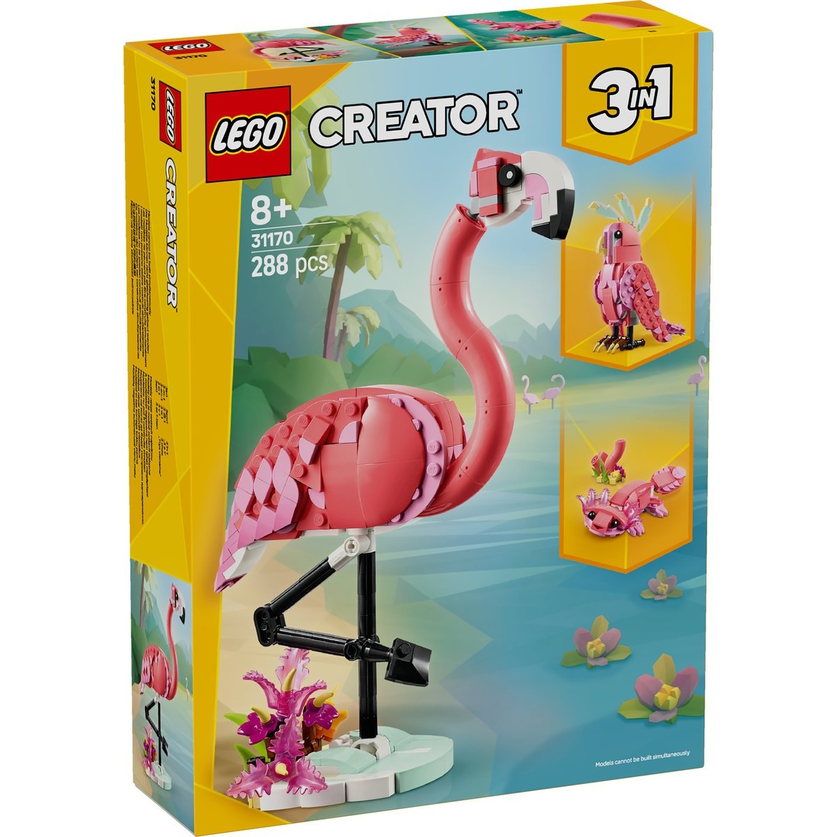 Set LEGO Creator - Animale salbatice: Flamingo roz (31170) - 1 | YEO