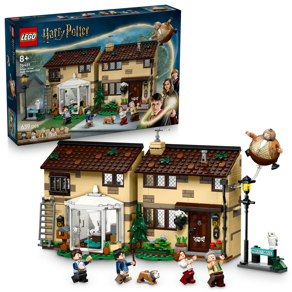 Set LEGO Harry Potter - Privet Drive: Vizita mătușii Marge (76451)