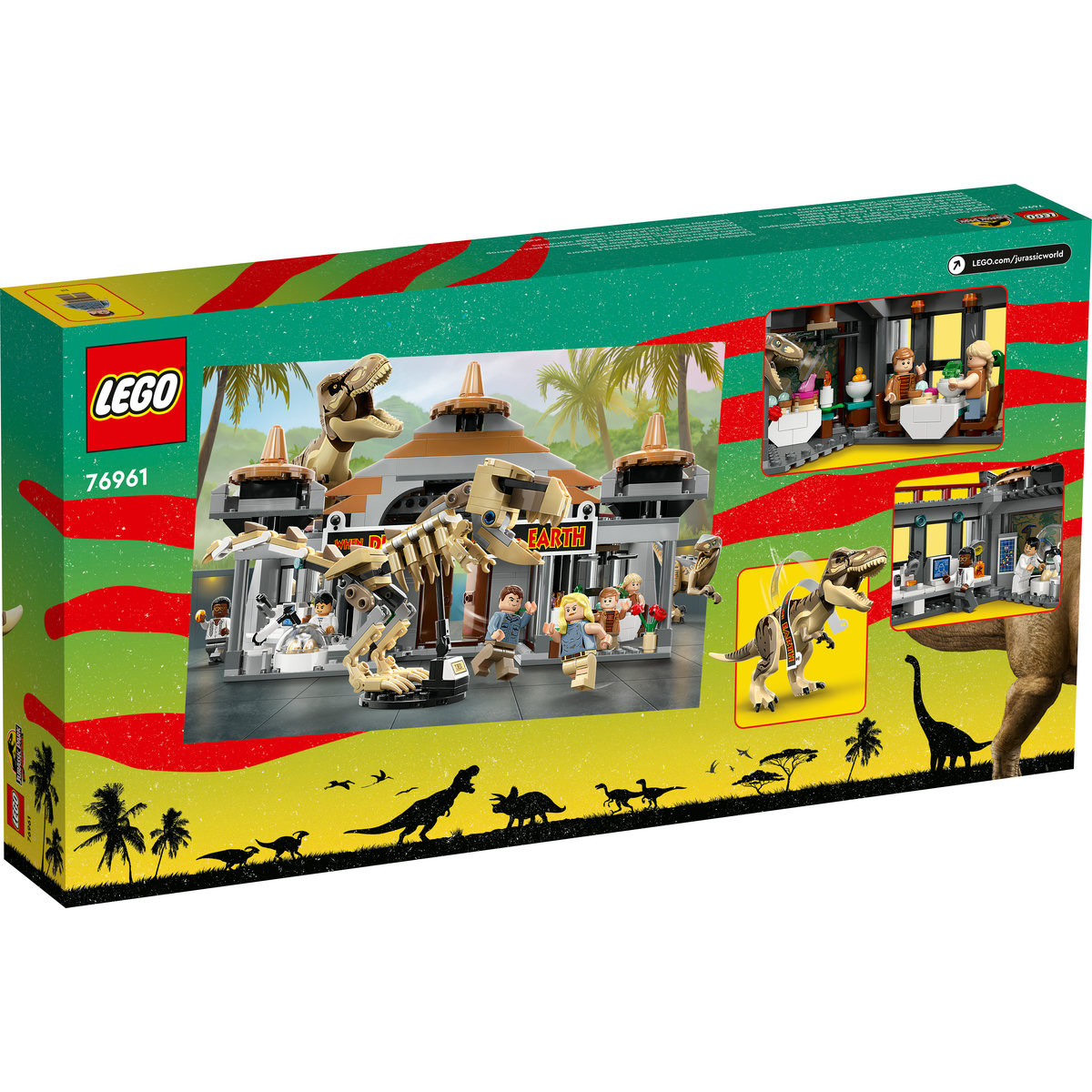 SET LEGO Jurassic World - Centru pentru turisti: T.rex si Raptor (76961) - 2 | YEO