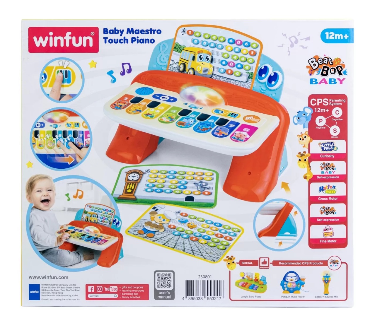 Winfun Pian Cu Sunete Si Lumini Cu 8 Taste - 3 | YEO