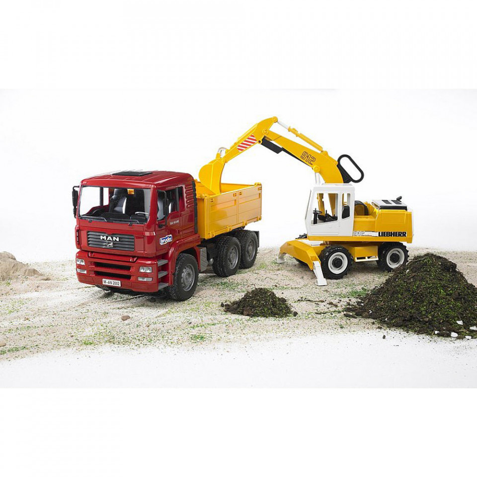 Bruder - Camion Man Tga Si Excavator Liebherr - 4 | YEO