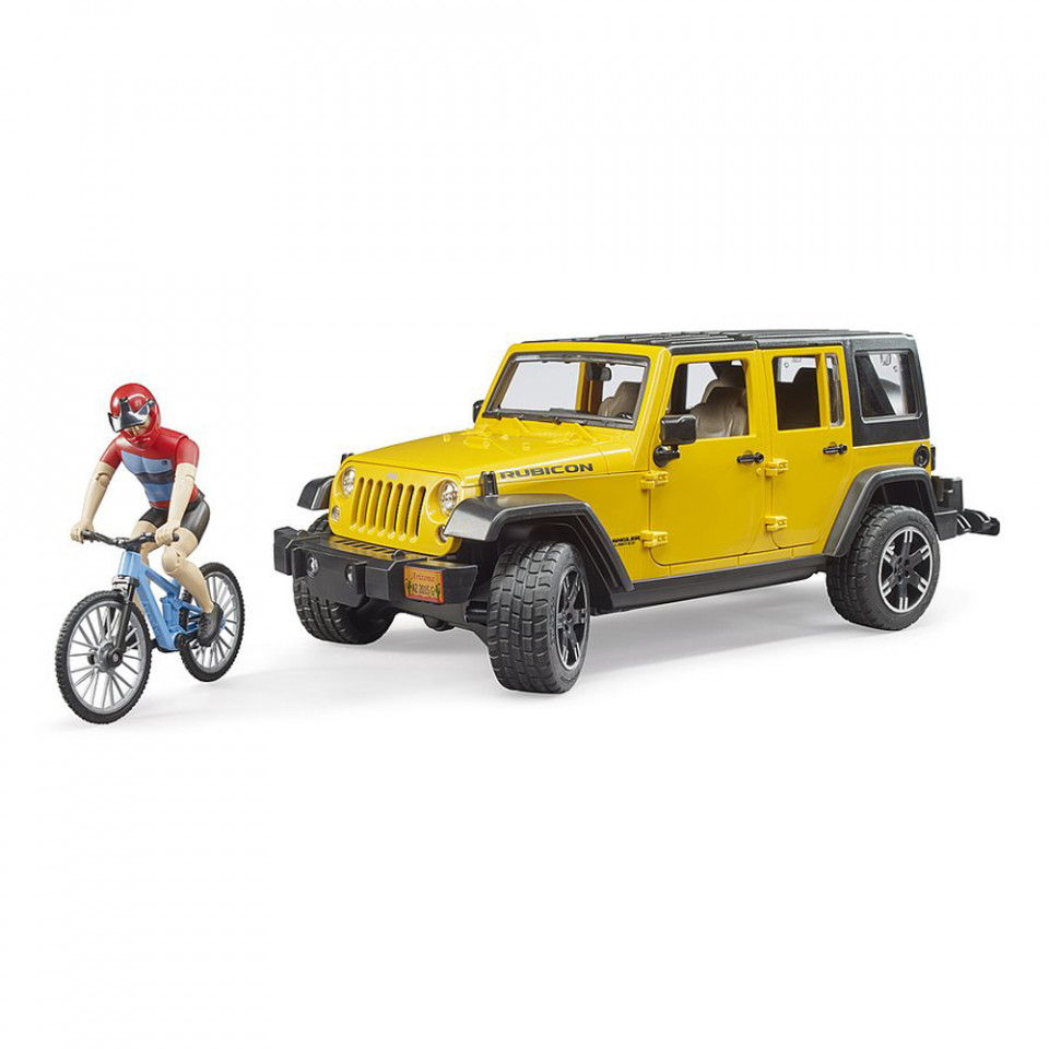 Bruder - Jeep Wrangler Unlimited Rubicon Cu Bicicleta Si Ciclist - 1 | YEO