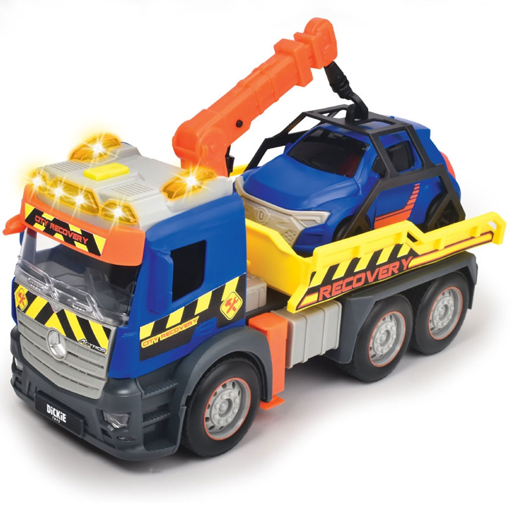 Camion de tractare Dickie Toys Mercedes Recovery cu masinuta - 1 | YEO