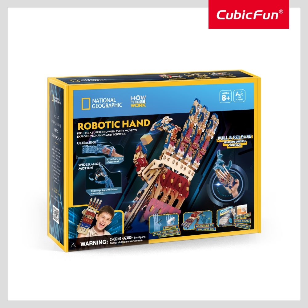 Cubic Fun - Joc Educativ STEM National Geographic puzzle 3D Mana Robotizata - 1 | YEO