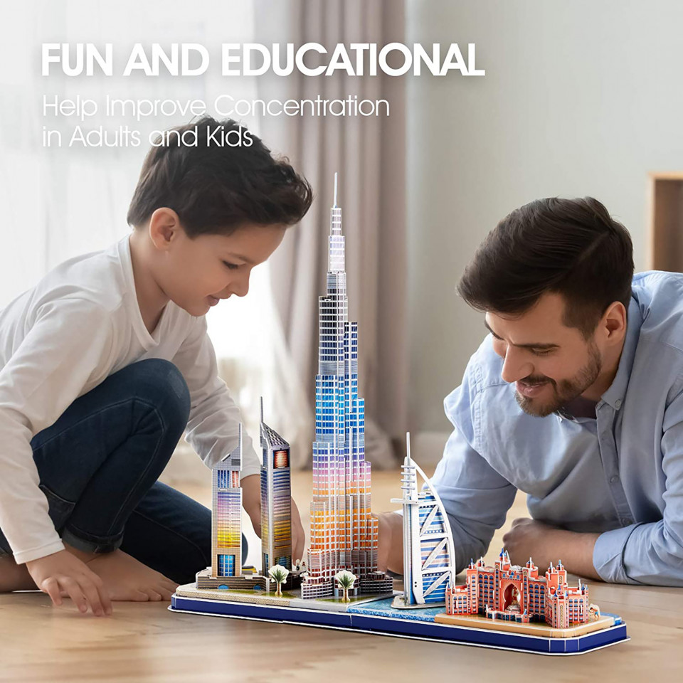 Cubic Fun - Puzzle 3D Led Dubai 182 Piese - 2 | YEO