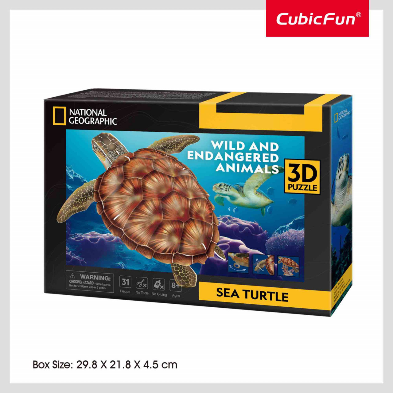 CUBICFUN - PUZZLE 3D TESTOASA MARINA 31 PIESE - 1 | YEO