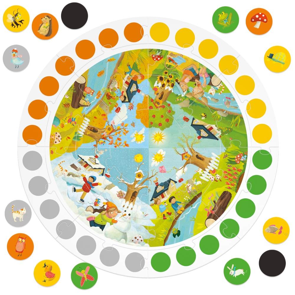Headu - Puzzle Educativ rotund sa invatam Anotimpurile - 1 | YEO