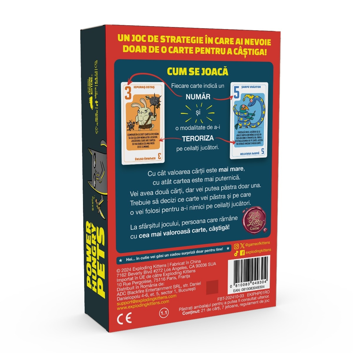 Joc de societate Power Hungry Pets, limba romana - 1 | YEO