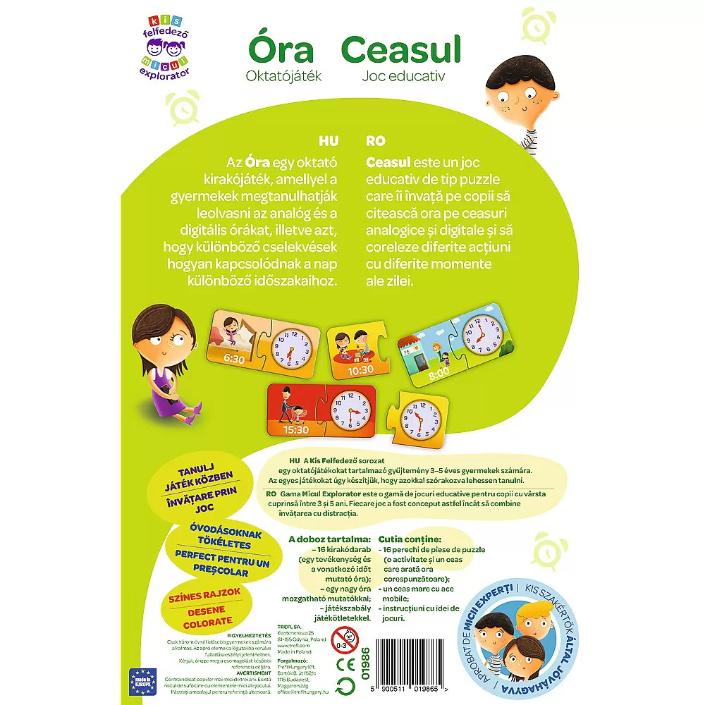 Joc Educativ Invata Ceasul Micului Explorator - 2 | YEO