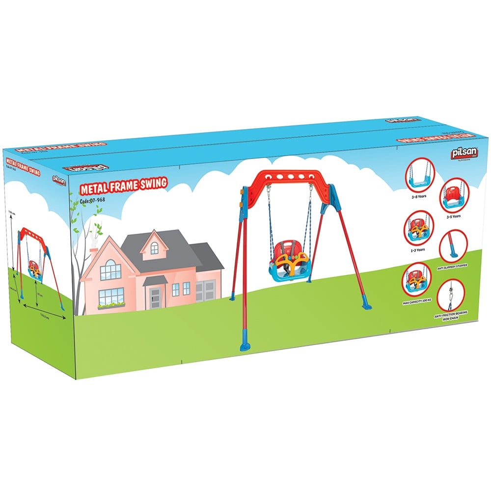 Leagan pentru copii Pilsan Samba A-Frame Swing cu cadru metalic - 3 | YEO