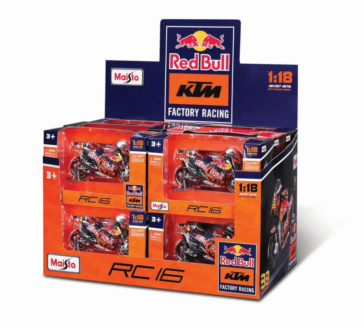Maisto Motocicleta Metalica Red Bull Ktm Scara 1 La 18