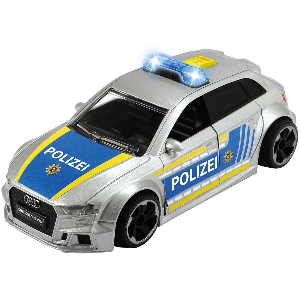 Masina de politie Dickie Toys Audi RS3 1:32 15 cm cu lumini, sunete si accesorii - 3 | YEO