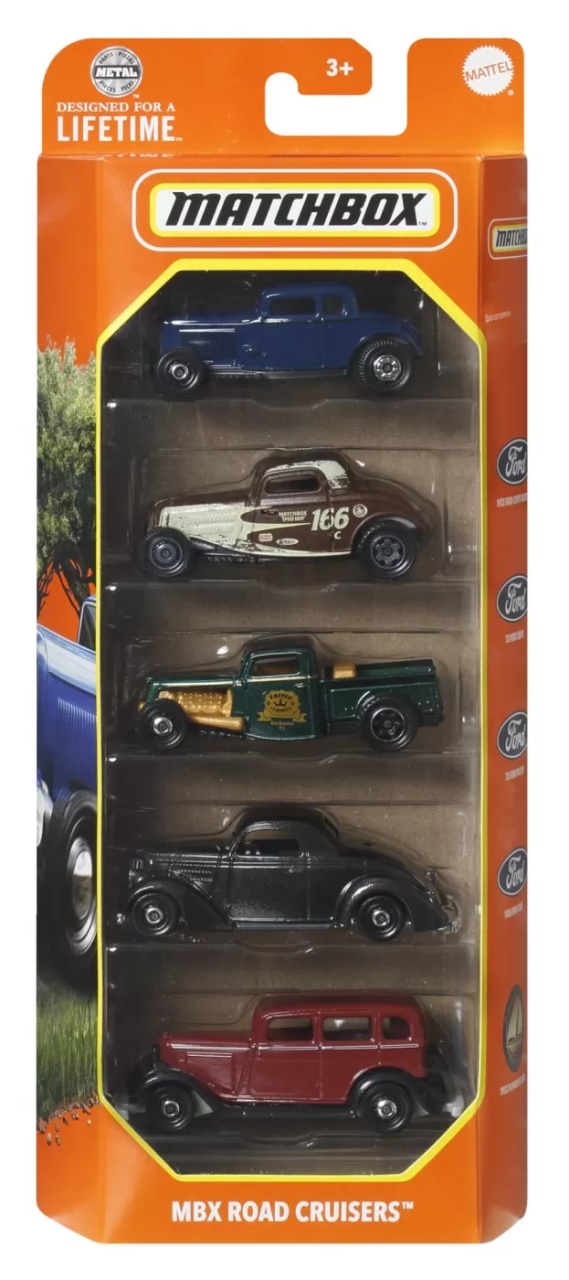 Matchbox Set 5 Masinute Metalice Mbx Road Cruisers Scara 1:64