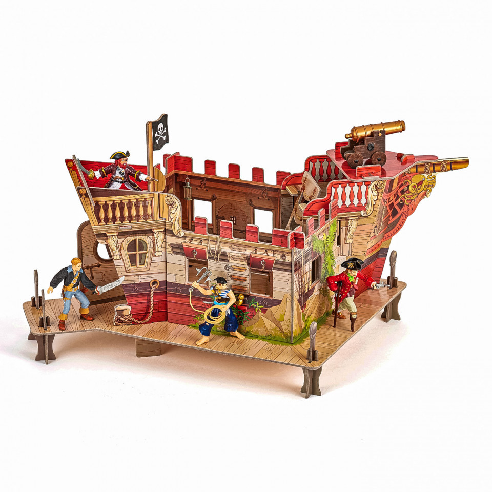 Papo Figurina Puzzle 3D Corabie Pirati - 2 | YEO