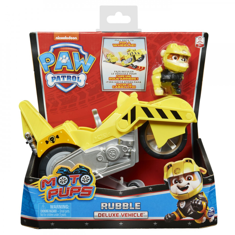 Patrula Catelusilor Moto Pups Rubble Si Motocicleta Deluxe - 1 | YEO