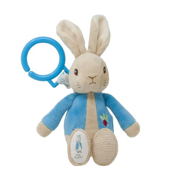 Peter Rabbit | Jucarie atasabila din plus cu vibratii, 22 cm