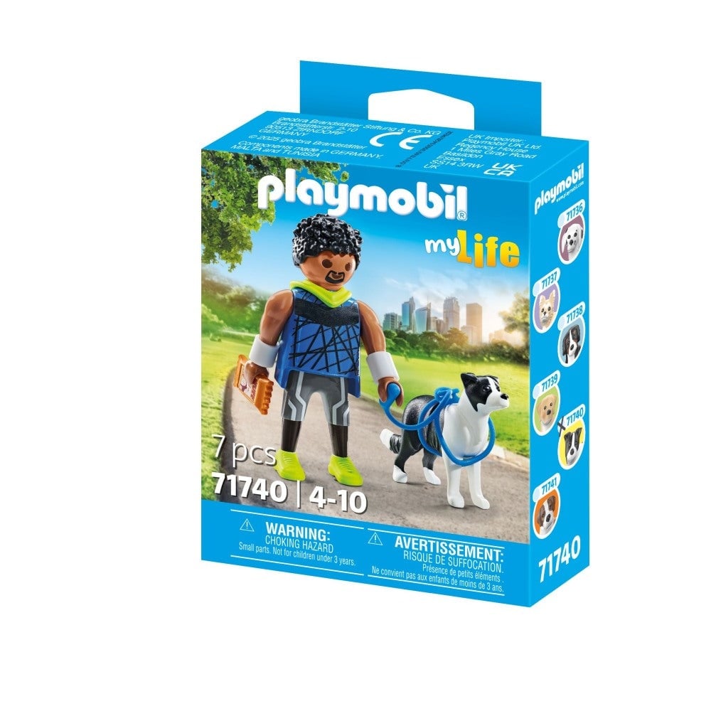 Playmobil - Figurina alergator cu animalut de colectie caine Border Collie - 2 | YEO