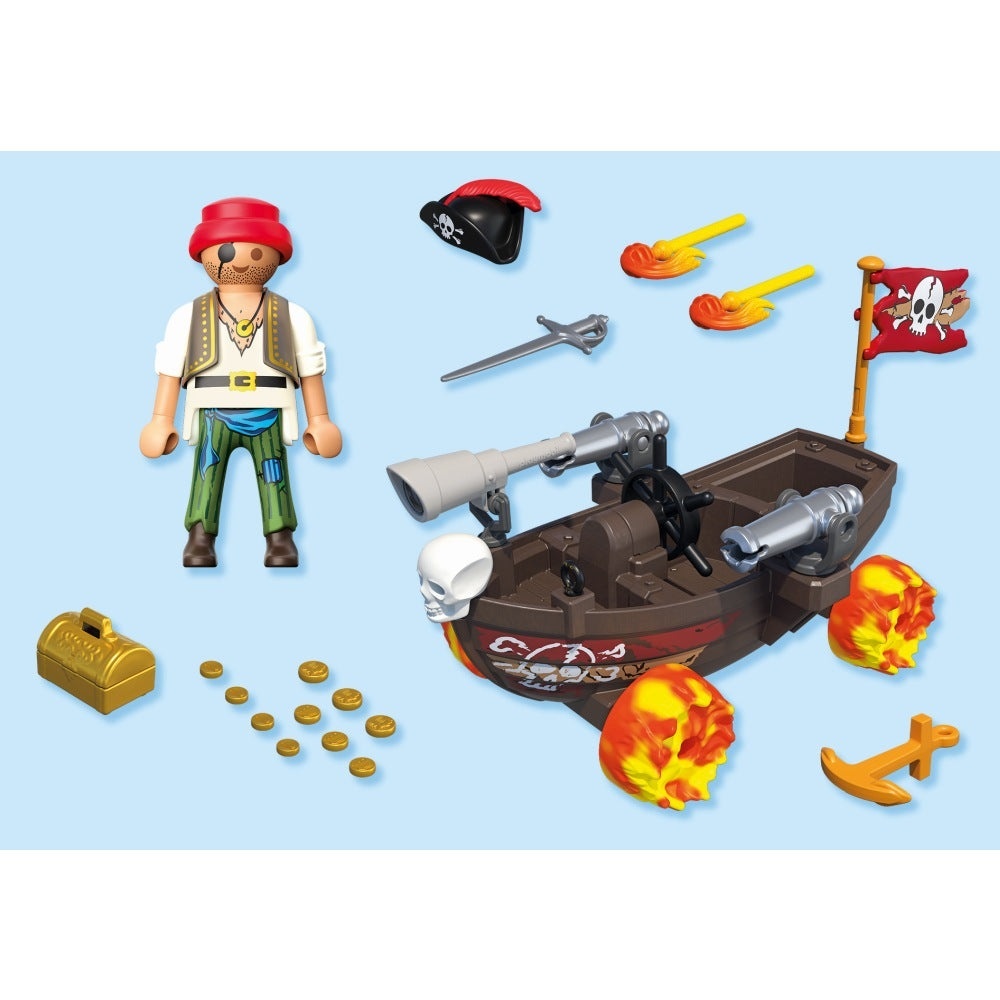 Playmobil - Jucarie de rol Cursa cu barca piratilor - 3 | YEO
