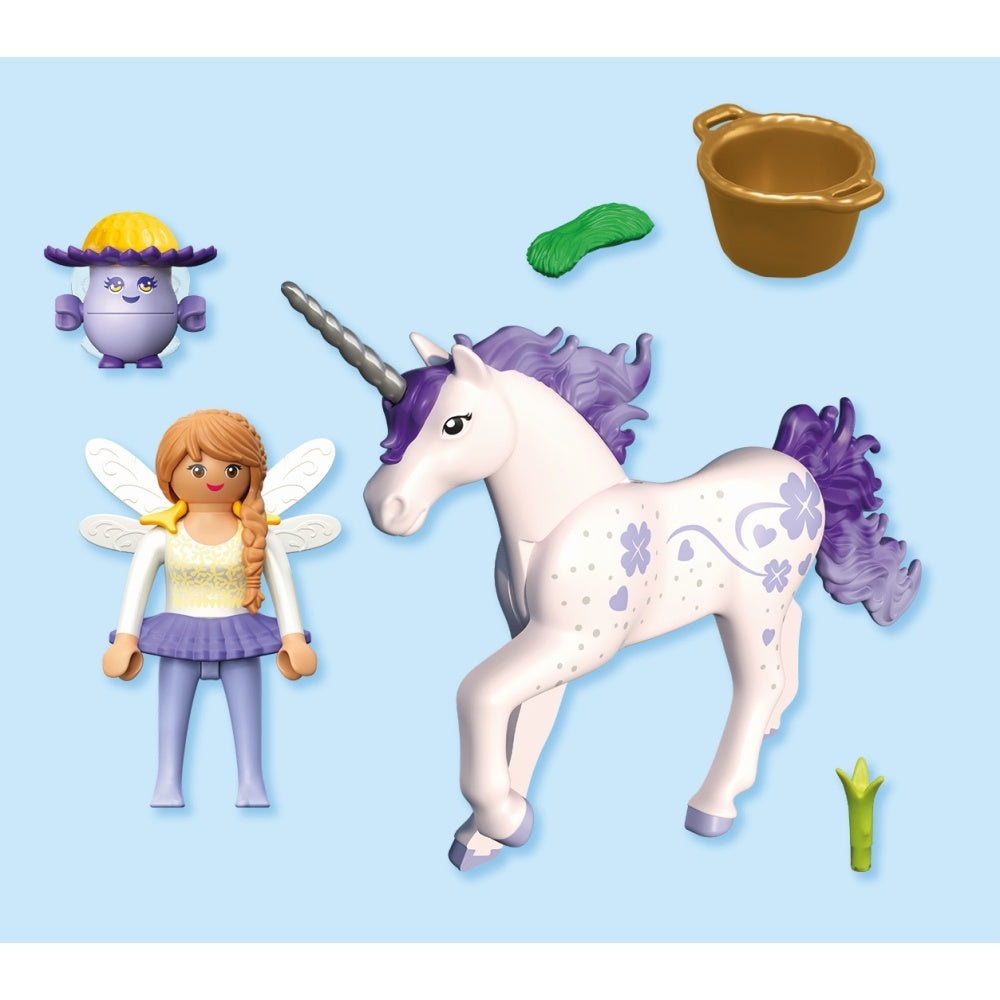 Playmobil - Jucarie de rol Figurina de colectie unicornul Lucky Lavender si zana - 3 | YEO