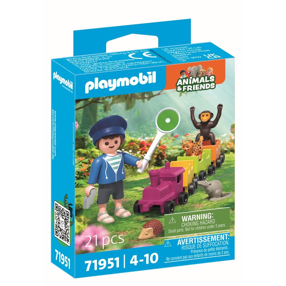 Playmobil - Jucarie de rol Plimbarea animalelor cu locomotiva - 1 | YEO